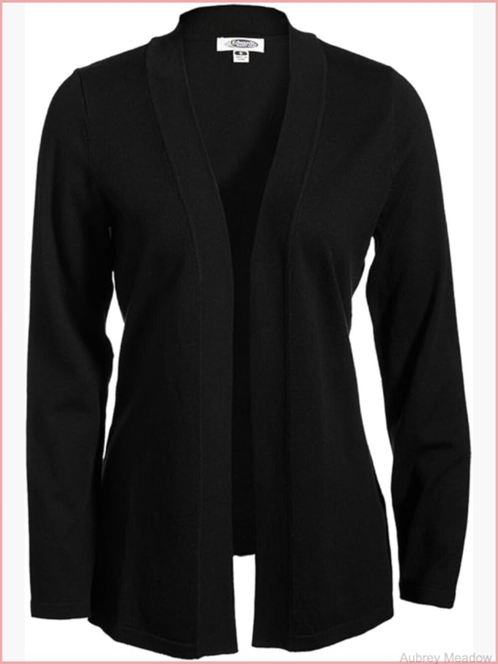 Long Length Open Front Cardigan V-Neck Soft Cotton Blend